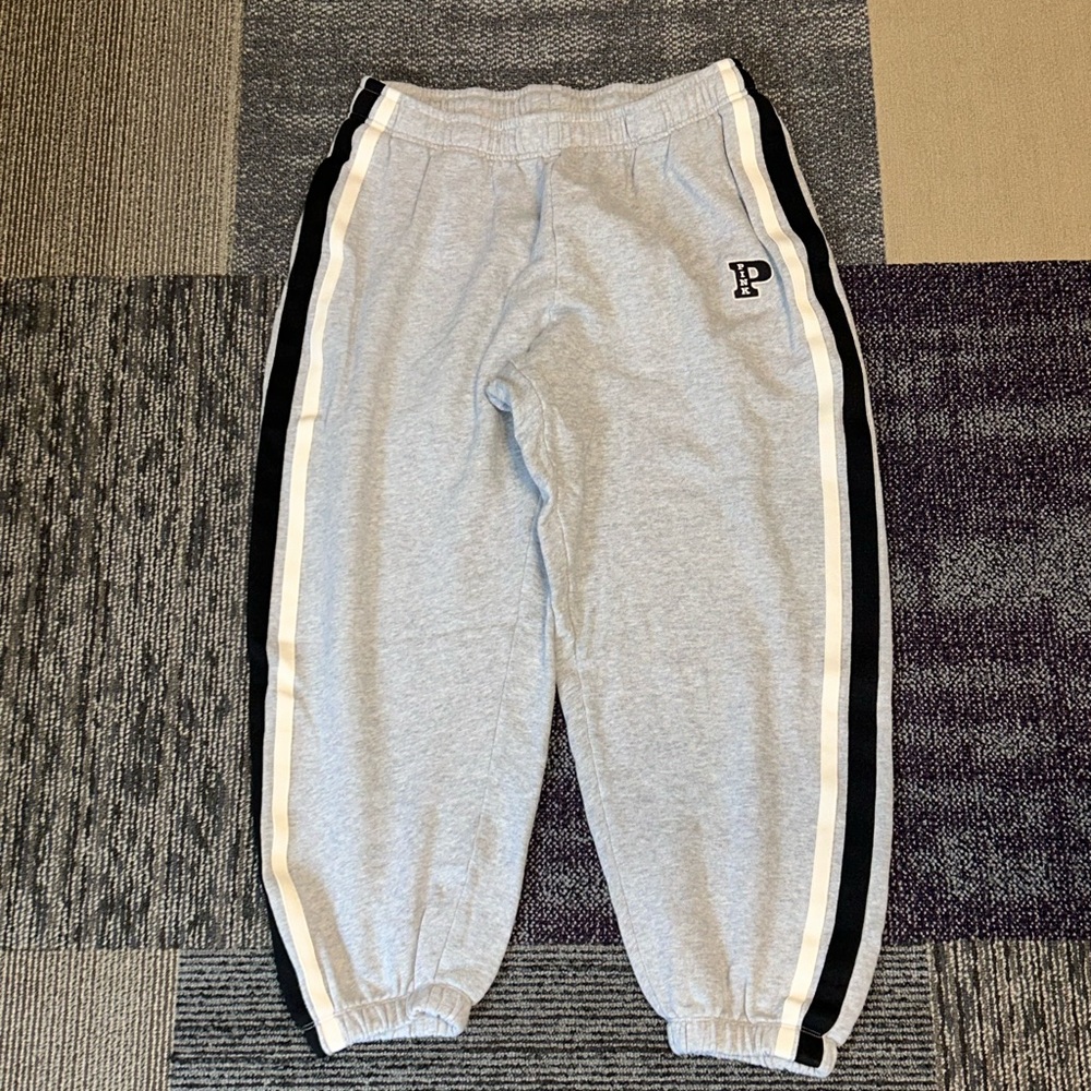 PINK Victoria's Secret Gray and Black Track Pants